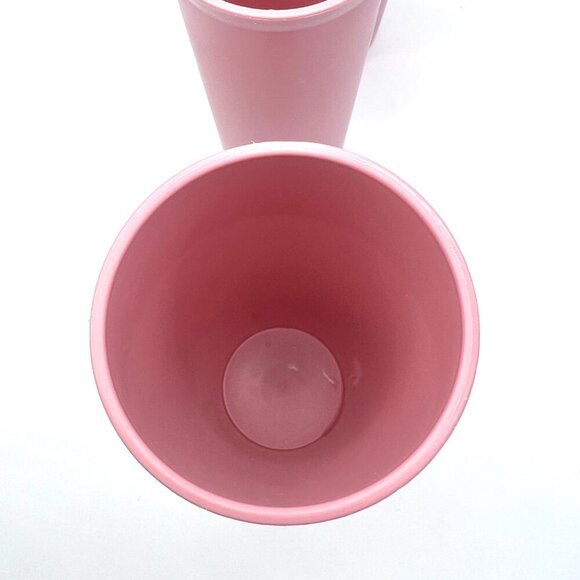 Vintage Tupperware Tumblers Set Of 3 Dusty Rose Pink Cups USA - Picture 5 of 9